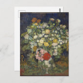 Van Gogh  Bouquet van Bloemen in een Vase Briefkaart (Voorkant / Achterkant)