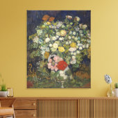 Van Gogh  Bouquet van Bloemen in een Vase Canvas Afdruk (Insitu (Woonkamer))