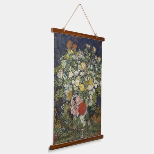 Van Gogh  Bouquet van Bloemen in een Vase Hangend Wandkleed (Gebogen)