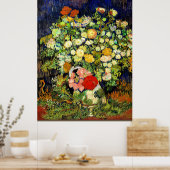 Van Gogh - Bouquet van Bloemen in een Vase Poster (Keuken)