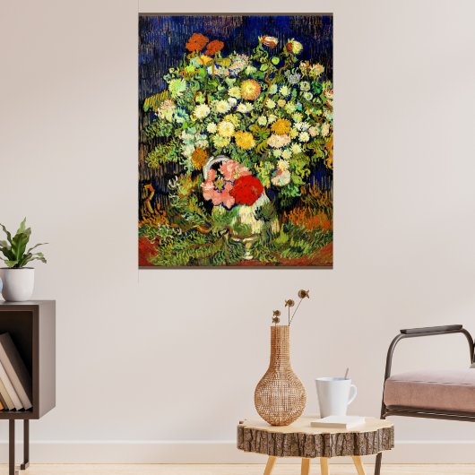 Van Gogh - Bouquet van Bloemen in een Vase Poster (Woonkamer 3)