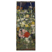 Van Gogh  Bouquet van Bloemen in een Vase Wijn Cadeautas (Achterkant)