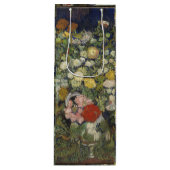 Van Gogh  Bouquet van Bloemen in een Vase Wijn Cadeautas (Voorkant)