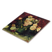 Van Gogh - Bowl met pony's en Rozen Tegeltje (Zijkant)