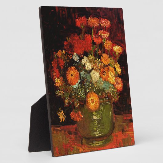 Van Gogh - Bowl met Zinnias Fotoplaat (Zijkant)