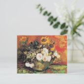 Van Gogh - Bowl met zonnebloemen, Rozen en andere Briefkaart (Staand voorkant)