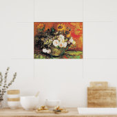 Van Gogh - Bowl met zonnebloemen, Rozen... Poster (Keuken)