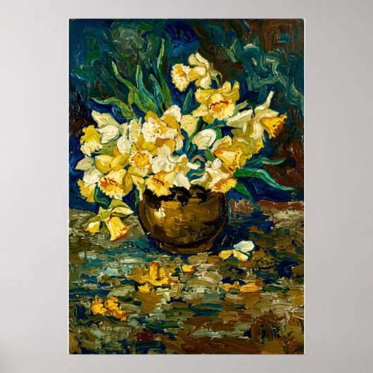 Van Gogh Bowl with Daffodils  Poster (Voorkant)