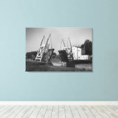 Van Gogh Bridge, Arles, c.1850-1960 Canvas Afdruk (Insitu (Houten vloer))