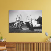 Van Gogh Bridge, Arles, c.1850-1960 Canvas Afdruk (Insitu (Woonkamer))