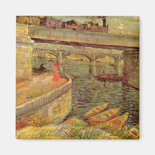 Van Gogh Bridges over de Zegen in Asnieres Magneet