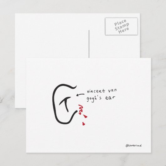 van gogh briefkaart (Voorkant / Achterkant)