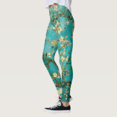 Van Gogh Bright Blue Green Floral Almond Boom Leggings (Links)