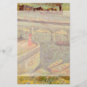 Van Gogh-bruggen over de Seine in Asnieres Briefpapier