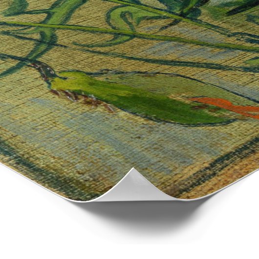 Van Gogh - Butterflies en papavers Poster (Hoek)