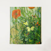 Van Gogh - Butterflies en papavers Wandkleed (Voorkant)