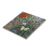 Van Gogh Butterflies en Poppies, Floral Butterfly Tegeltje (Zijkant)