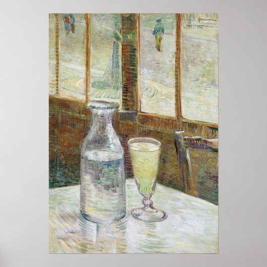 Van Gogh - cafe-tafel met Absinthe Poster (Voorkant)