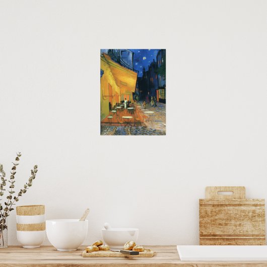 Van Gogh ,Cafe Terrace at Night Poster (Keuken)