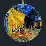 Van Gogh - Cafe Terrace, beroemd schilderij Keramisch Ornament<br><div class="desc">Vincent van Gogh schilderij,  Cafe Terrace</div>