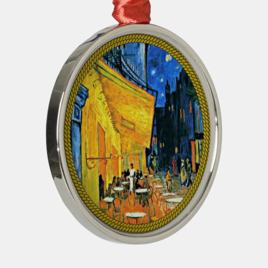 Van Gogh - Cafe Terrace, beroemd schilderij, Metalen Ornament (Rechts)