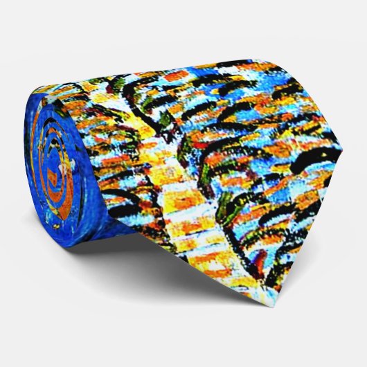 Van Gogh - Cafe Terrace, beroemd schilderij Stropdas (Opgerold)