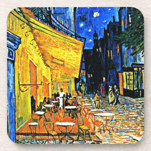 Van Gogh - Cafe Terrace Bier Onderzetter (Voorkant)