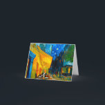 Van Gogh Café Terrace bij nacht<br><div class="desc">Card featuring Vincent van Gogh’s oil painting Café Terrace at Night (1888). Yellow stars paint the blue night sky above an outdoor café in Frankrijk. A marvelous gift for fans of Post-Impressionism and Dutch art.</div>