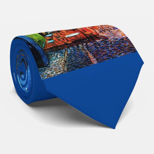 Van Gogh, Cafe Terrace bij nacht, Art Stropdas (Opgerold)