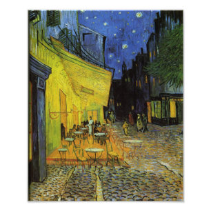 Van Gogh; Cafe Terrace bij nacht Foto Afdruk