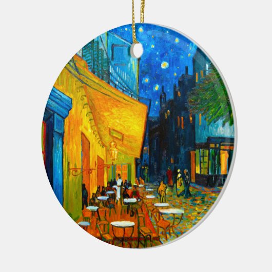 Van Gogh Café Terrace bij nacht Keramisch Ornament (Links)