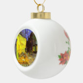 Van Gogh: Cafe Terrace bij nacht Keramische Bal Ornament (Rechts)