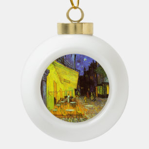 Van Gogh: Cafe Terrace bij nacht Keramische Bal Ornament