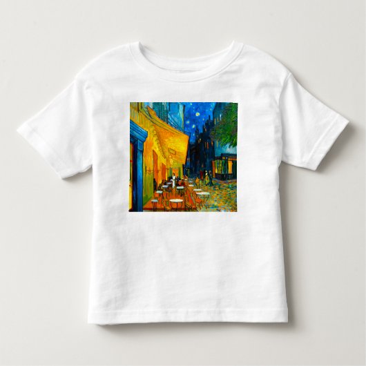 Van Gogh Café Terrace bij nacht Kinder Shirts (Voorkant)