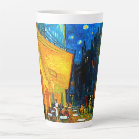 Van Gogh Café Terrace bij nacht Latte Mok (Voorkant)