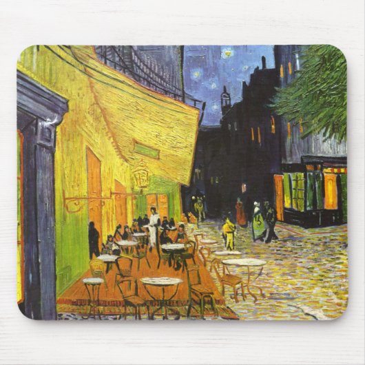 Van Gogh Cafe Terrace bij nacht Muismat (Voorkant)