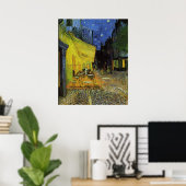 Van Gogh; Cafe Terrace bij nacht Poster (Thuiskantoor)