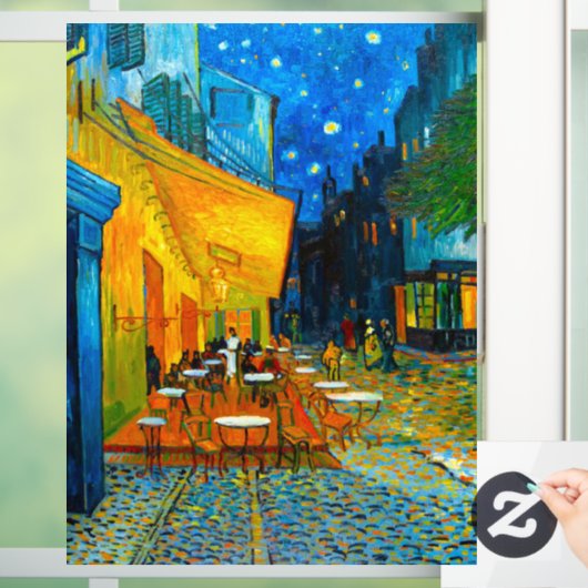 Van Gogh Café Terrace bij nacht Raamsticker (Huis)