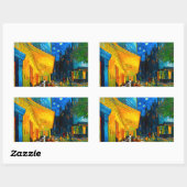 Van Gogh Café Terrace bij nacht Rechthoekige Sticker (Vel)