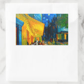 Van Gogh Café Terrace bij nacht Rechthoekige Sticker (Tas)