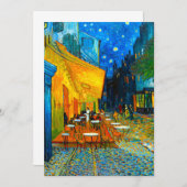 Van Gogh Café Terrace bij nacht Save The Date (Voorkant / Achterkant)