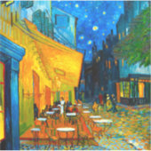 Van Gogh Café Terrace bij nacht Sticker (Voorkant)