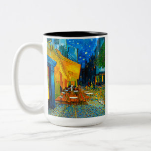 Van Gogh Café Terrace bij nacht Tweekleurige Koffiemok