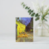 Van Gogh: Cafe Terrace bij nacht Visitekaartje (Staand voorkant)