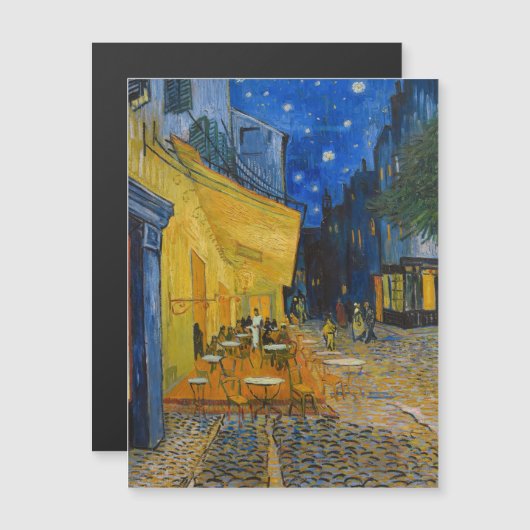 Van Gogh - Cafe Terrace bij nachtmagnetische Kaart (Voorkant / Achterkant)