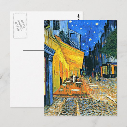 Van Gogh - Cafe Terrace Briefkaart (Voorkant / Achterkant)