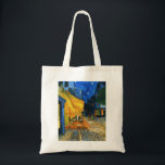 Van Gogh Café Terrace Canvas tas<br><div class="desc">Van Gogh Café Terrace canvas tas. Olieverf op canvas vanaf 1888. Van Gogh's beroemdste cityscape,  Café Terrace Place du Forum Arles,  beschrijft prachtig het Franse nachtleven in de late 19e eeuw. Een geweldig cadeau voor fans van Van Gogh,  cafés,  cityscapes en Franse kunst.</div>