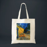 Van Gogh Café Terrace Canvas tas<br><div class="desc">Van Gogh Café Terrace canvas tas. Olieverf op canvas vanaf 1888. Van Gogh's beroemdste cityscape,  Café Terrace Place du Forum Arles,  beschrijft prachtig het Franse nachtleven in de late 19e eeuw. Een geweldig cadeau voor fans van Van Gogh,  cafés,  cityscapes en Franse kunst.</div>