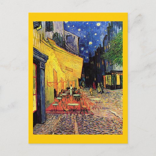 Van Gogh Cafe Terrace (F467) Fine Art Briefkaart (Voorkant)
