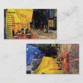 Van Gogh Cafe Terrace (F467) Fine Art Visitekaartje (Voorkant / Achterkant)